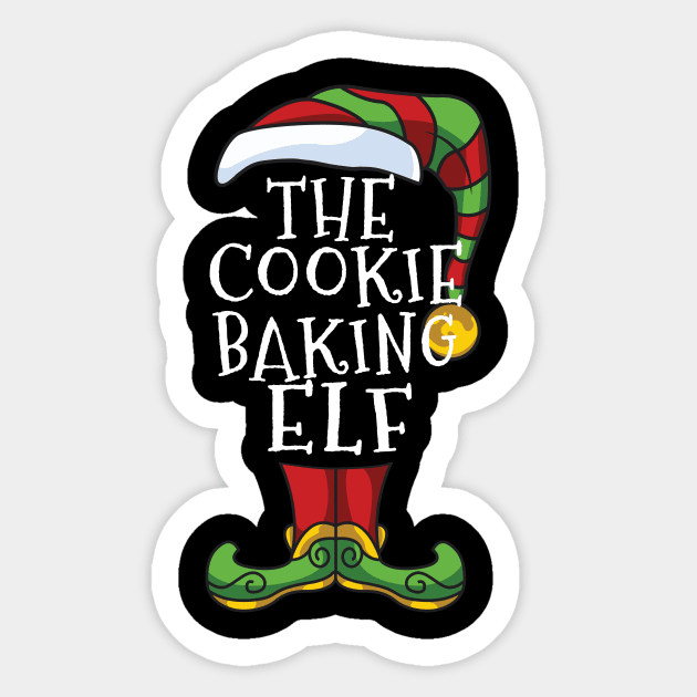 Cookie baking Elf Family Matching Christmas Holiday Group Gift Pajama Sticker by BeesTeez